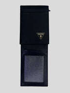 Tarjetero Guess eco cuero Logo relieve dorado triangle ‘Negro’