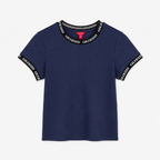 Polera Guess C/detalles blancos en manga ‘azul’
