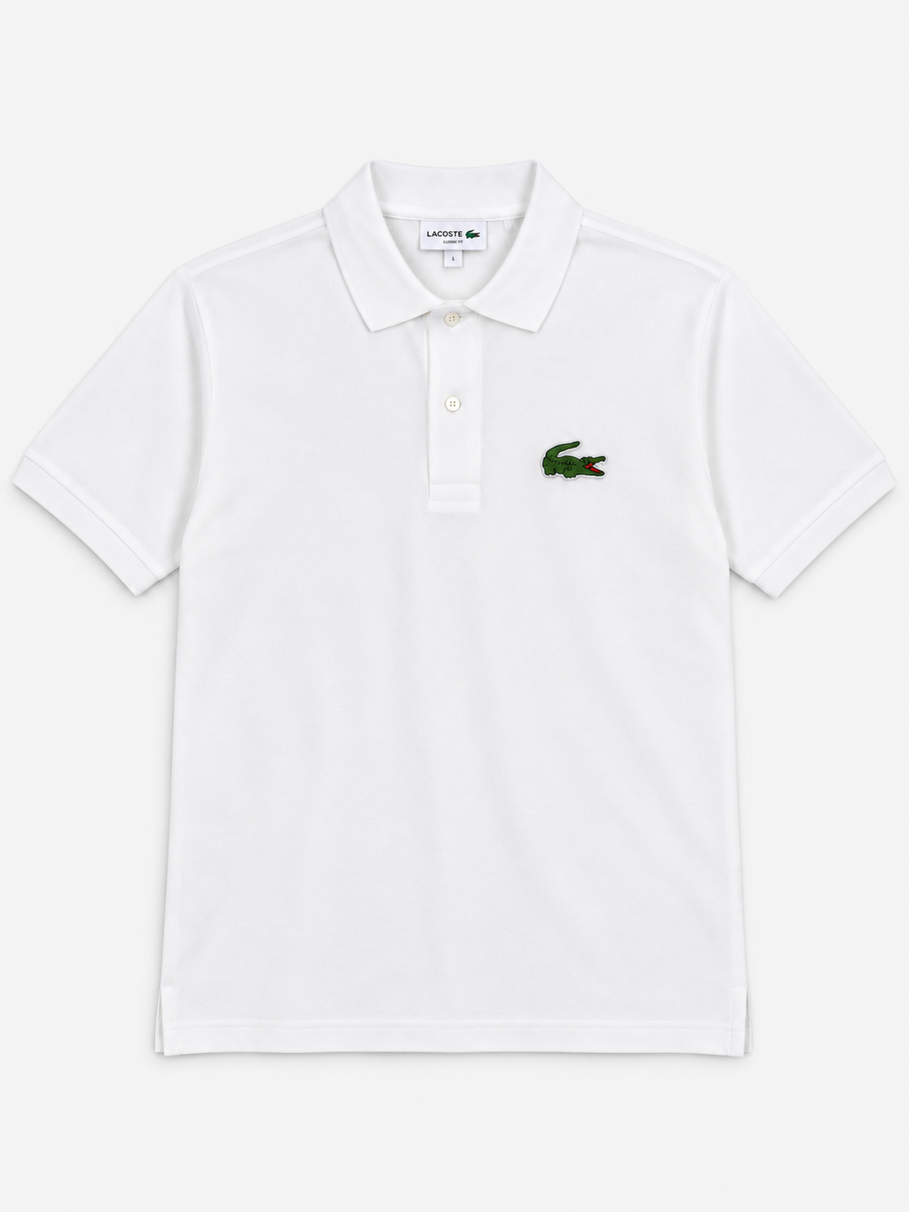 Polera Polo Lacoste logo Rug 'blanca'