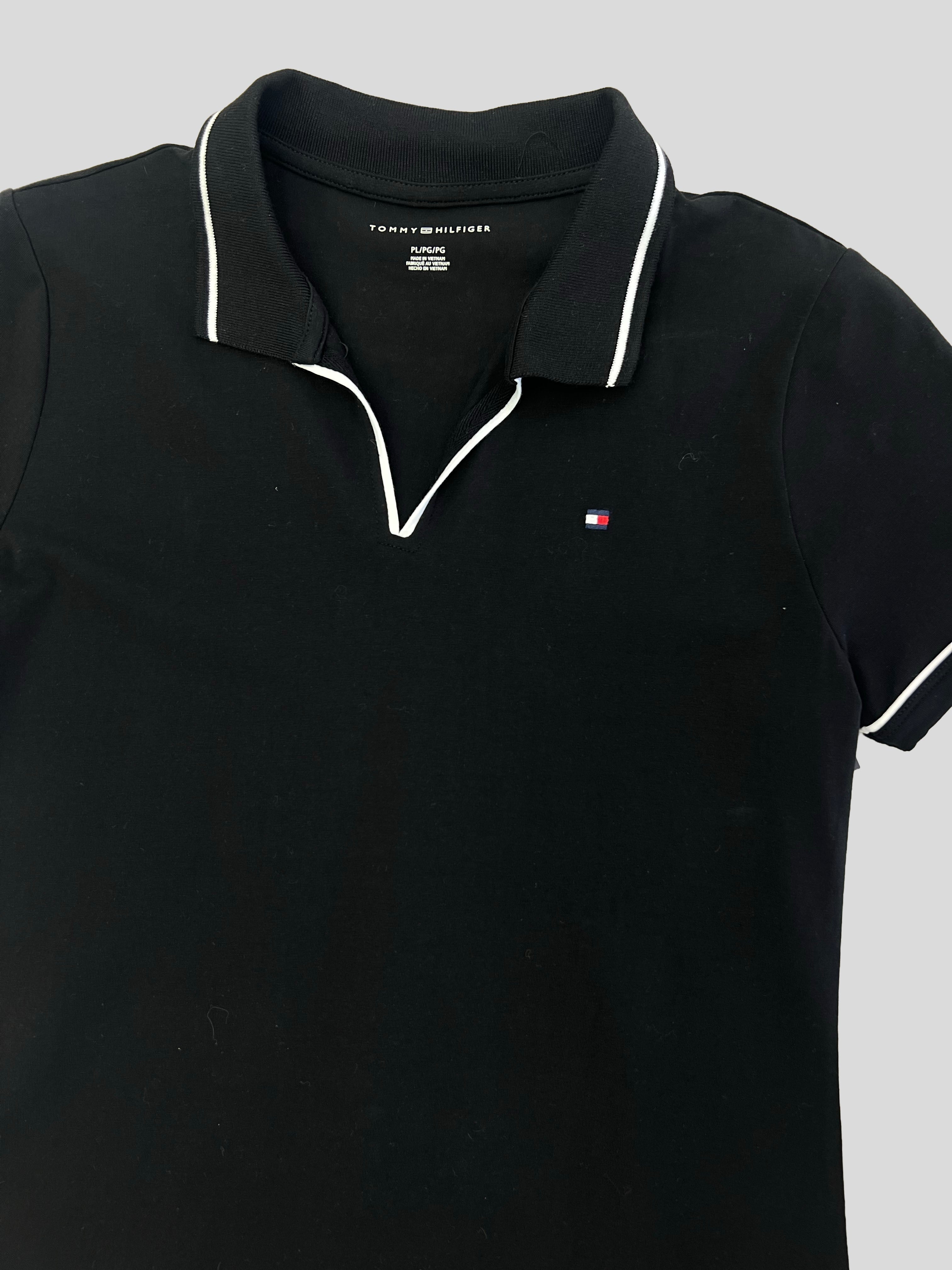 Vestido Tommy Hilfiger polo lineal  ‘Negro’
