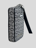 Tarjetero Guess C/cierre Letter Logo Monograma ‘Gris/Negro’
