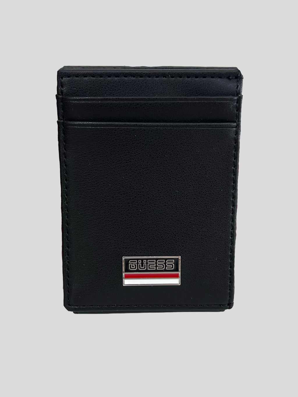 Tarjetero Guess eco cuero Logo relieve tricolor ‘Negro’