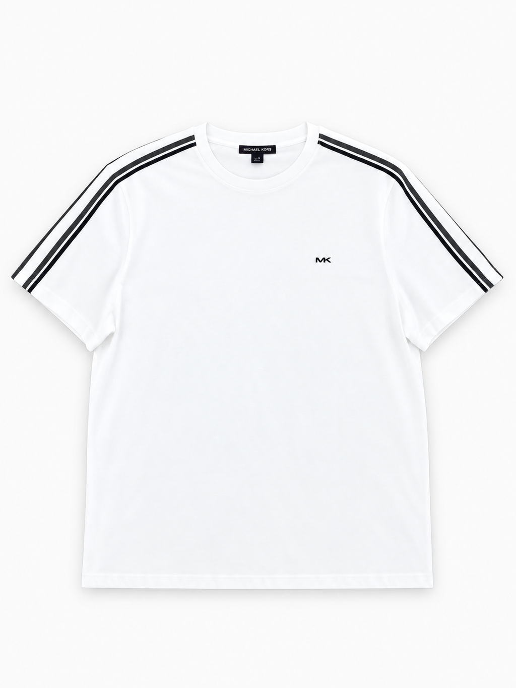 Polera Michael Kors Mk diseño lineal en Hombros ‘Blanca’