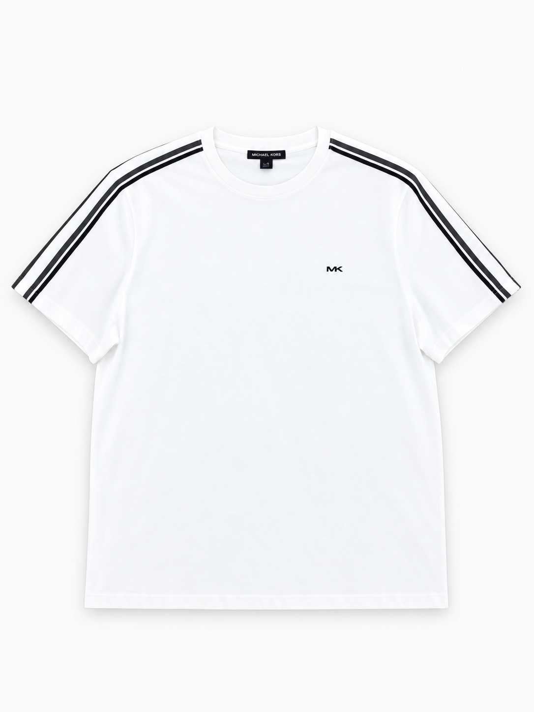 Polera Michael Kors Mk diseño lineal en Hombros ‘Blanca’