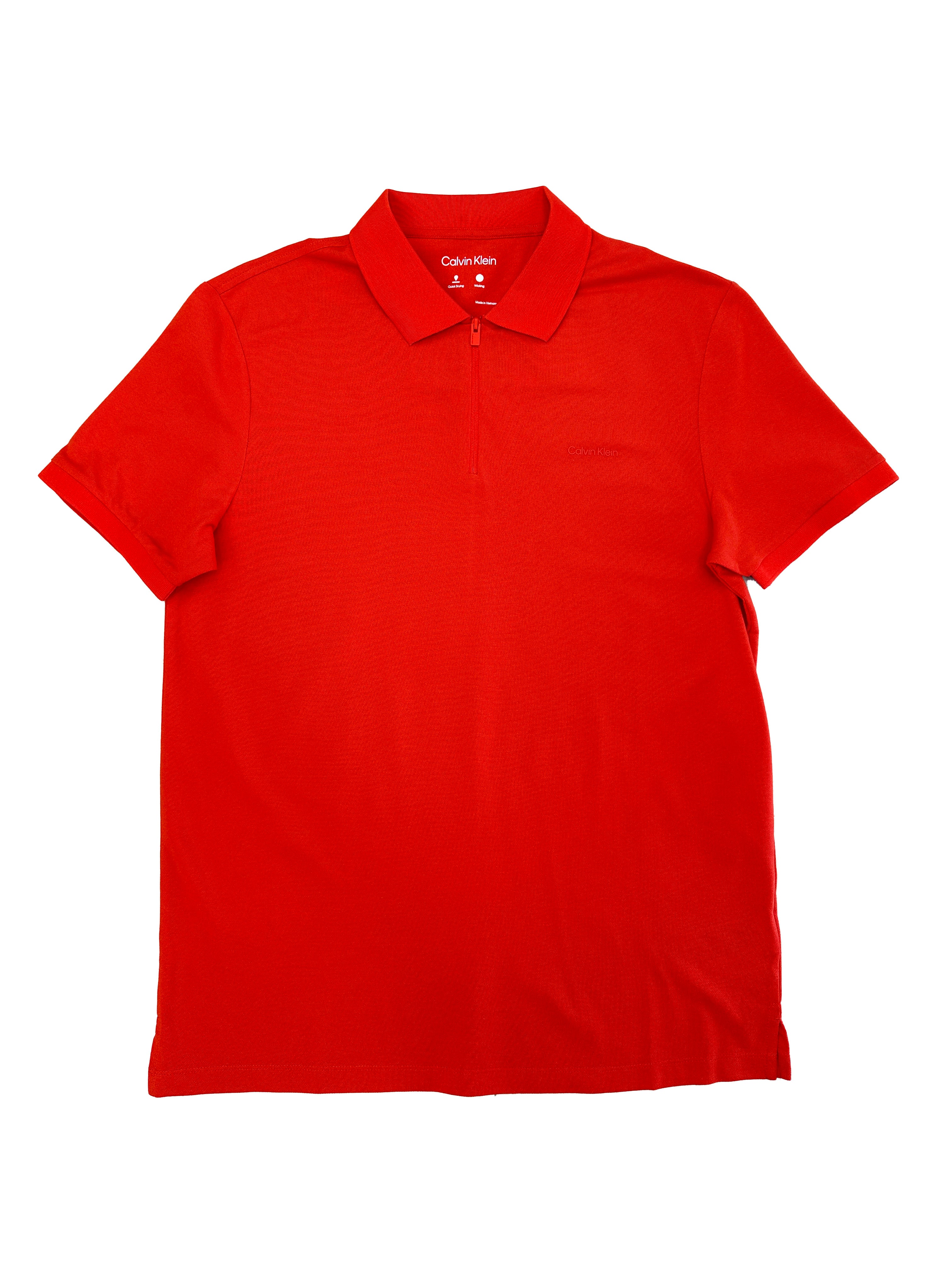 Polera Polo Calvin Klein c/cierre 'Naranja'