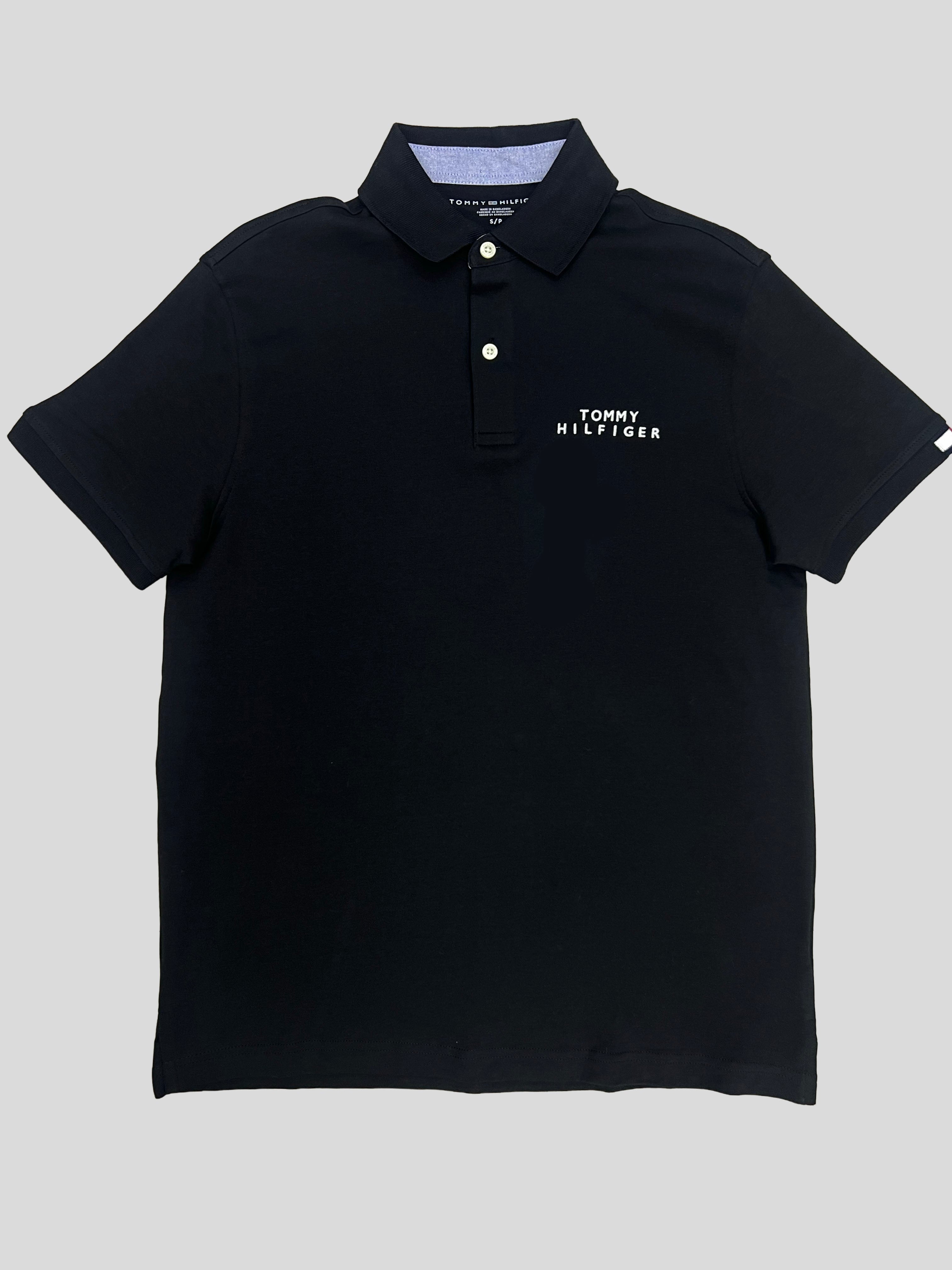 Polera Polo Tommy Hilfiger Logo bordado 'Negra’