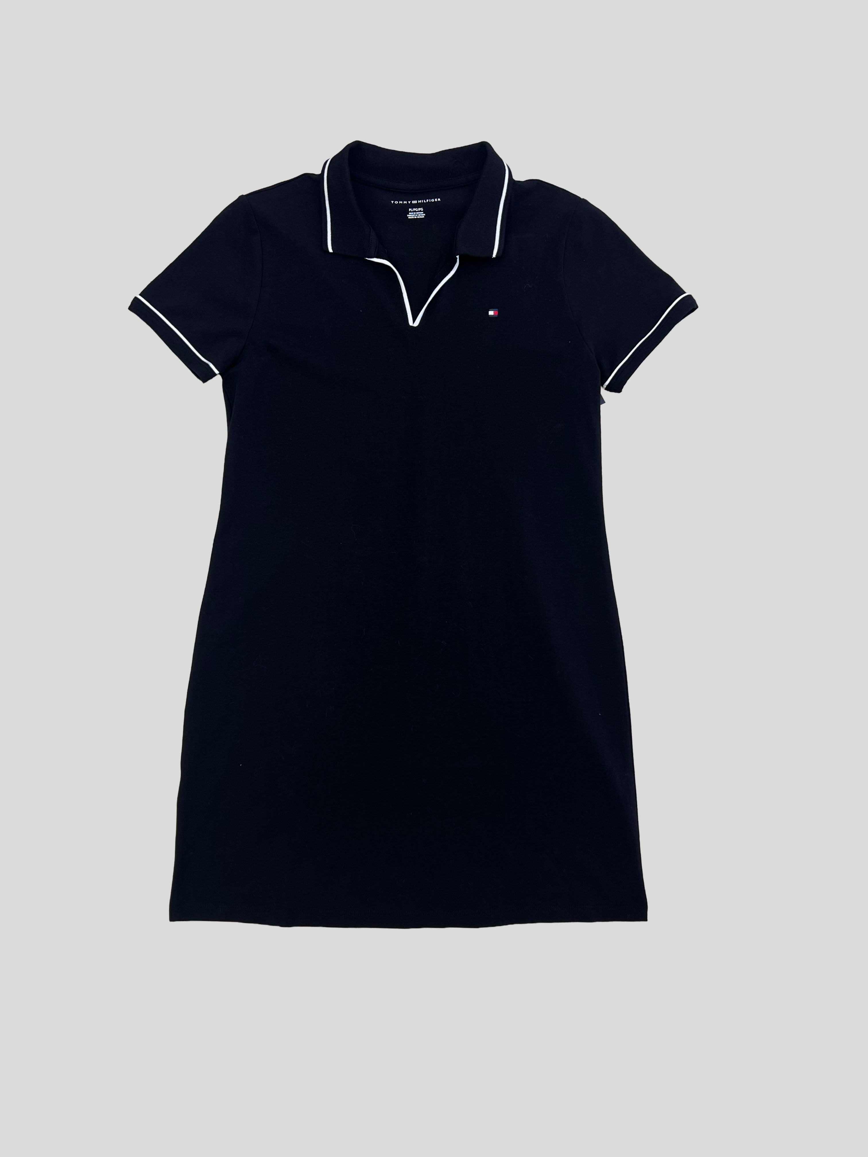 Vestido Tommy Hilfiger polo lineal  ‘Negro’