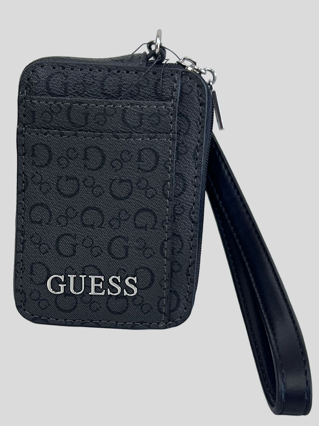 Tarjetero Guess C/cierre Letter Logo Monograma ‘Negro’