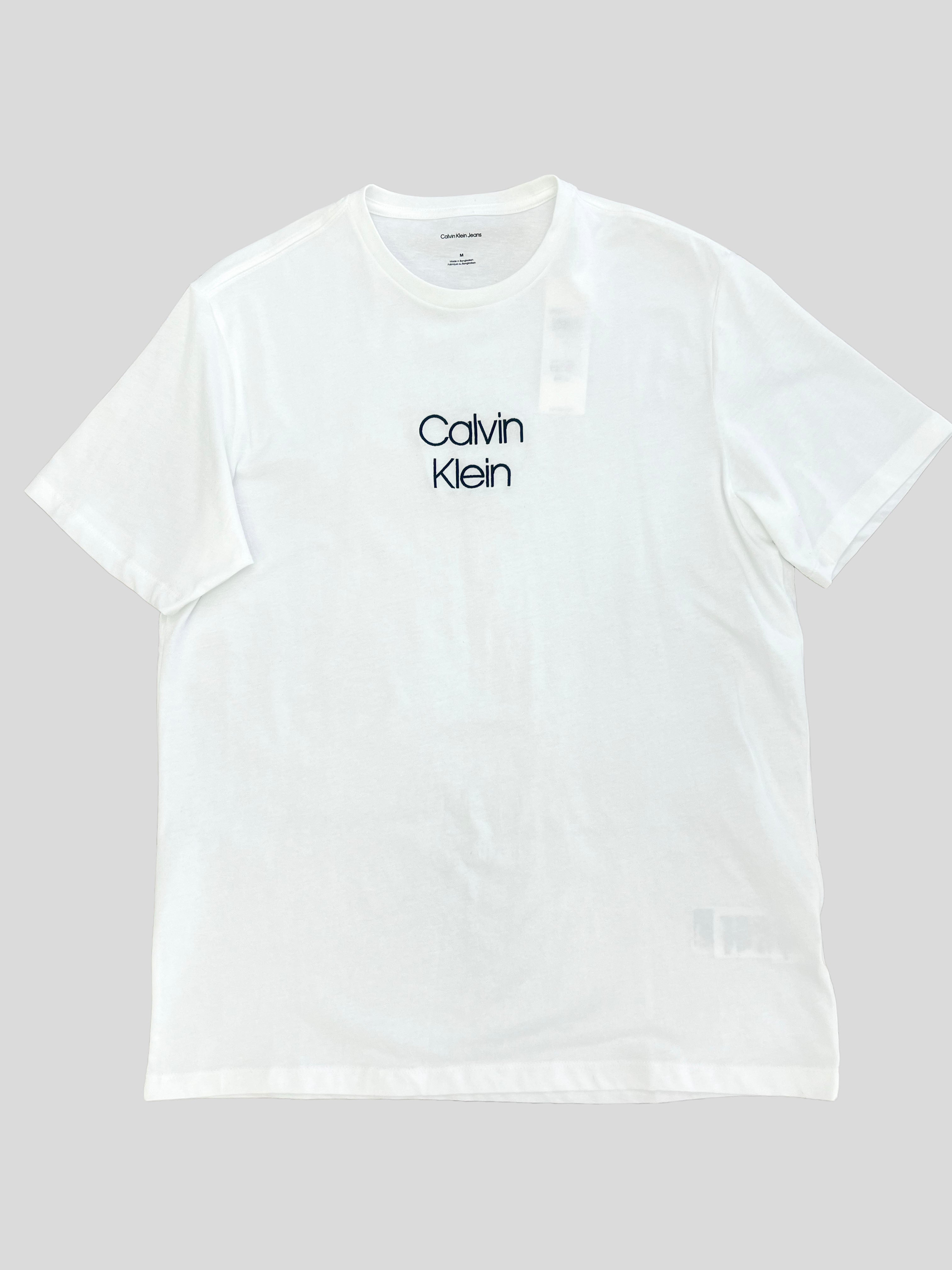 Polera Calvin Klein Logo bordado front ‘Blanca’