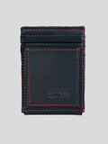 Tarjetero Guess eco cuero Logo Letter costura roja ‘Negro’