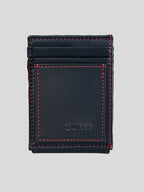 Tarjetero Guess eco cuero Logo Letter costura roja ‘Negro’