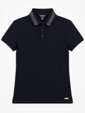 Polera Polo C/brillante en cuello ‘Negra’