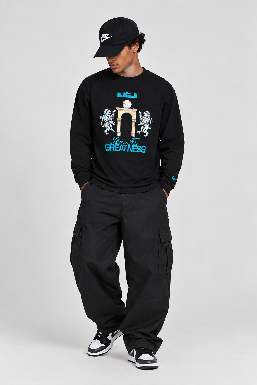Polera Nike Lebron Swoosh 'negra'