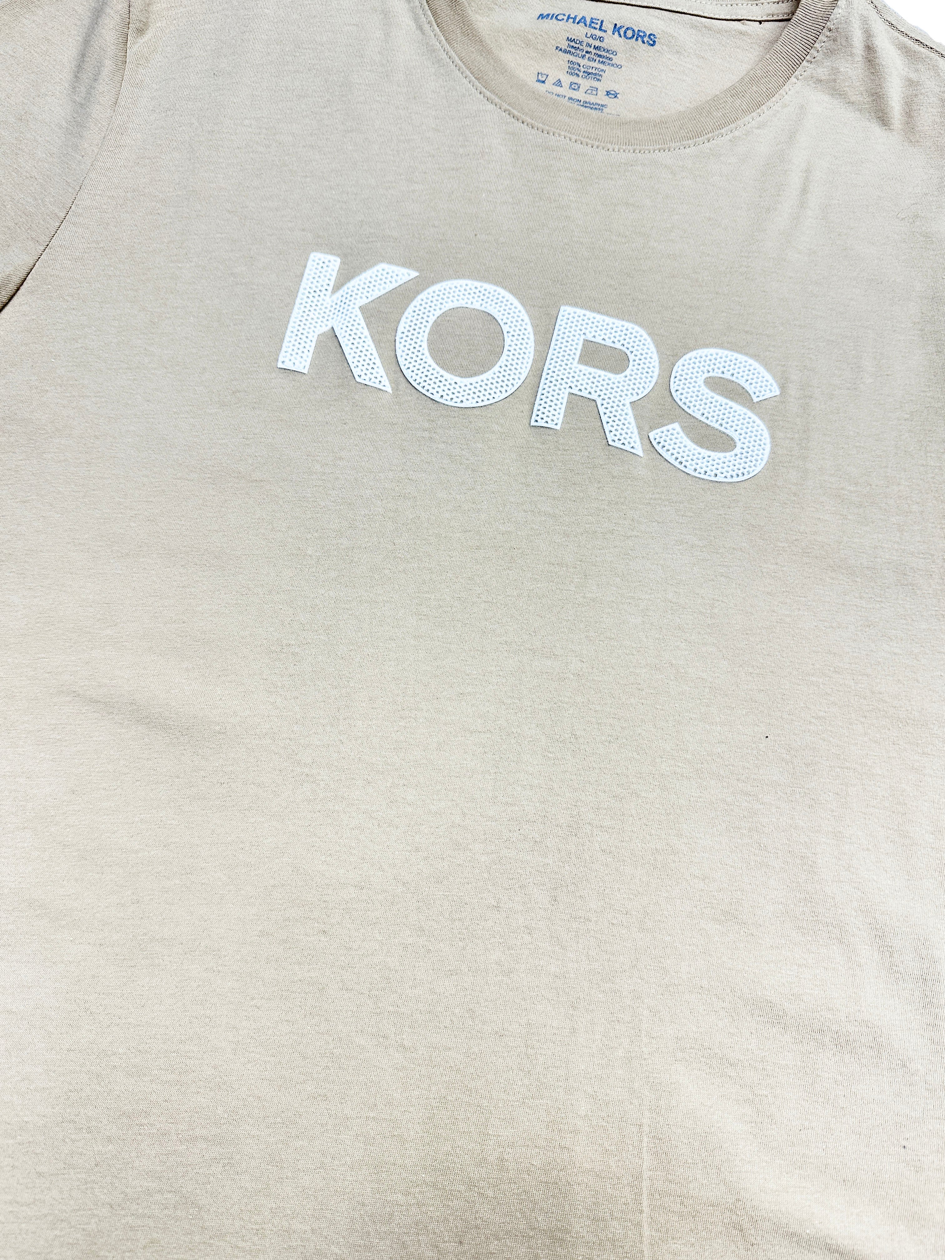 Polera Michael Kors Logo 3D rubber 'Beige'
