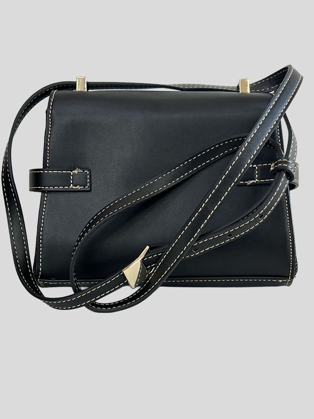 Bolso Crossbody True Religion Pequeño Logo metallic dorado ‘Negro’