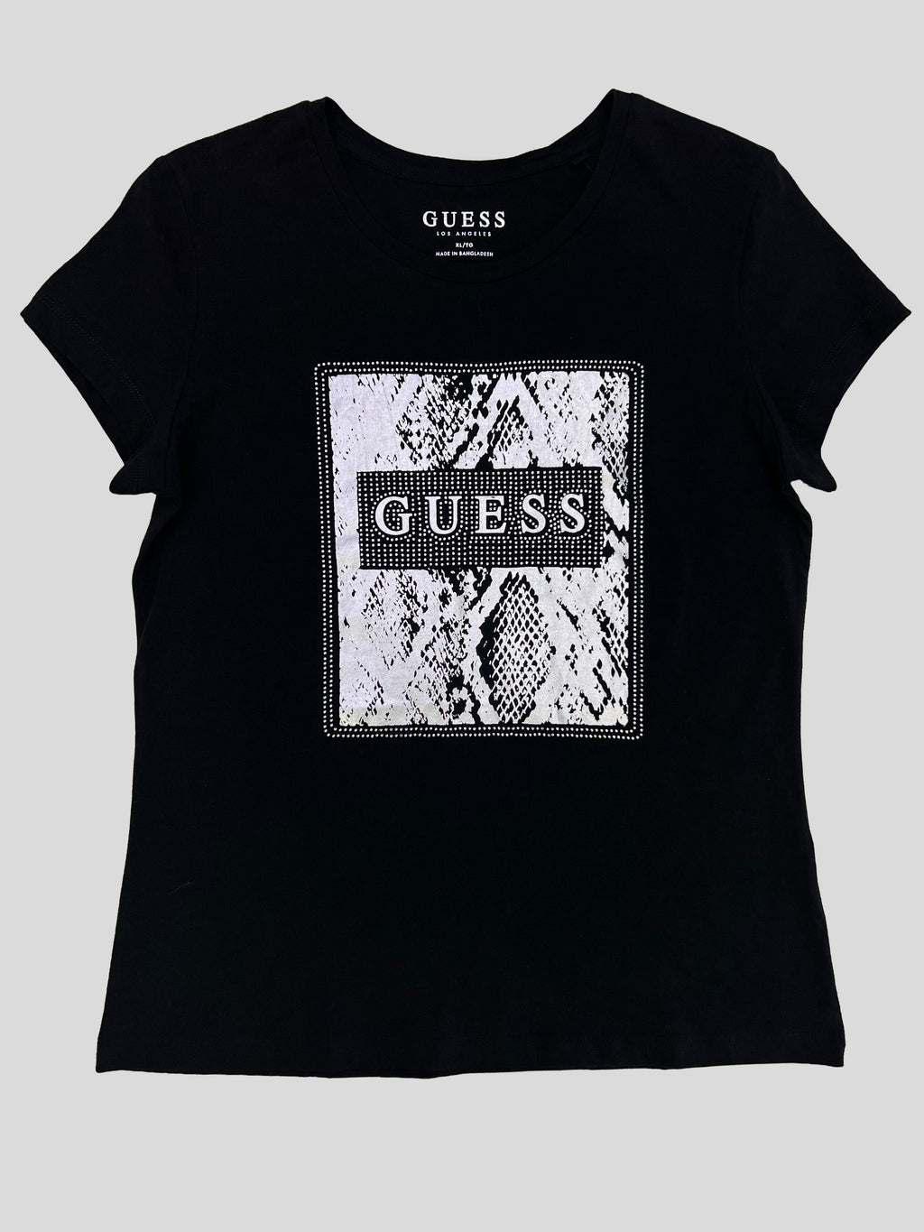 Polera Guess Box logo brillo ‘Negra’