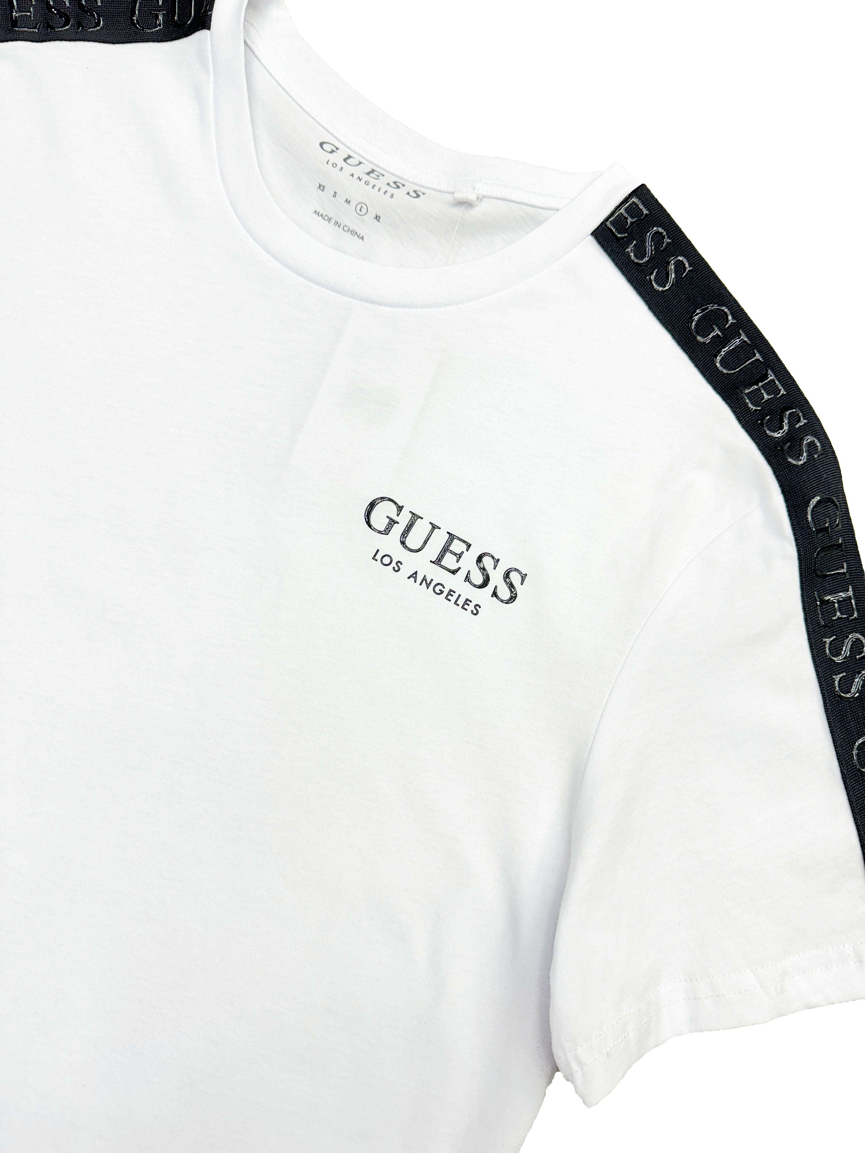 Polera Guess L.A Logo hombro Engom 'Blanca'