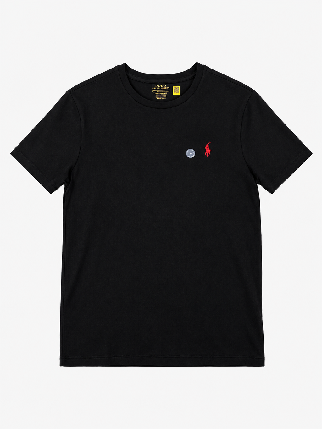 Polera Polo Ralph Lauren logo rojo  'Negra'