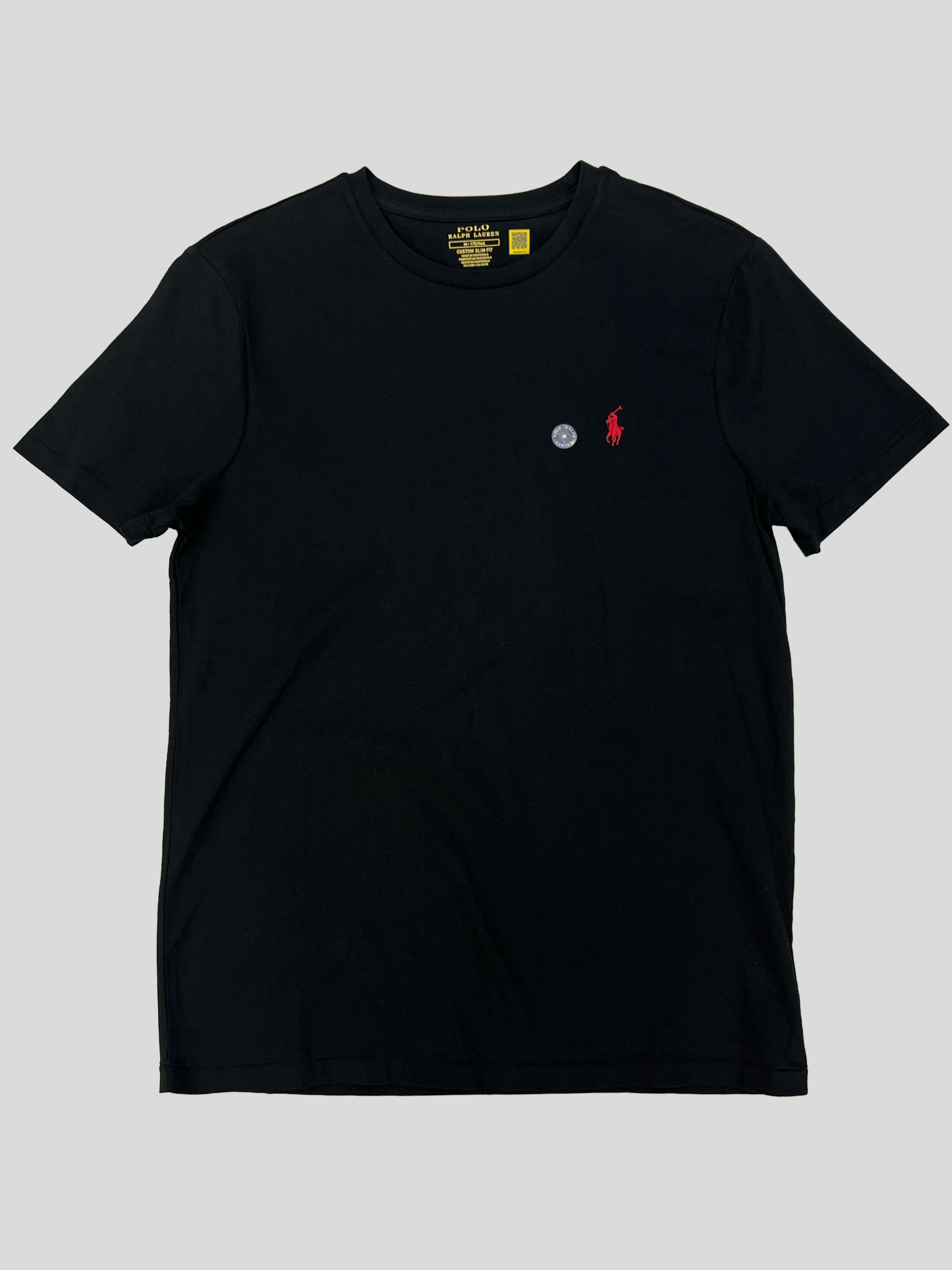 Polera Polo Ralph Lauren logo rojo  'Negra'