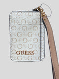 Tarjetero Guess C/cierre Letter Logo Monograma ‘Blanco/Beige’