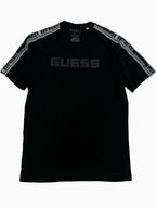 Polera Guess Logo estampado, cinta Gris/Negro Hombro ‘Negra’