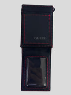 Tarjetero Guess eco cuero Logo Letter costura roja ‘Negro’