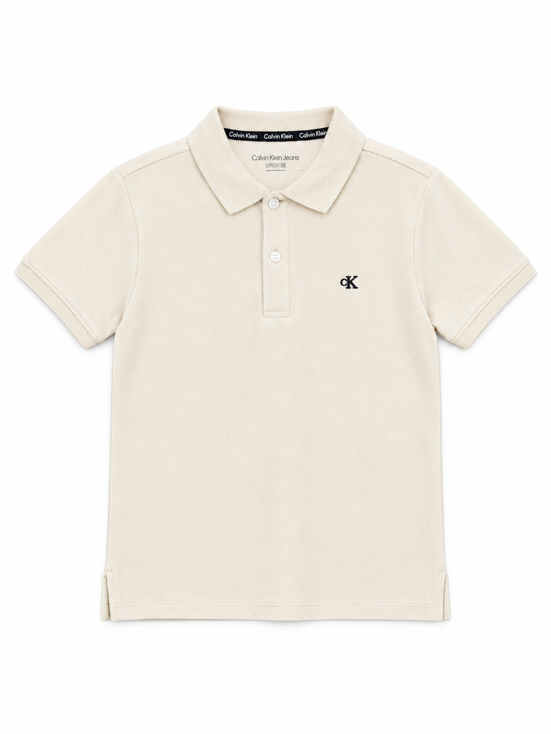Polera Calvin Klein polo Logo Ck Infantil ‘beige’