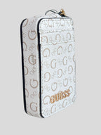 Tarjetero Guess C/cierre Letter Logo Monograma ‘Blanco/Beige’