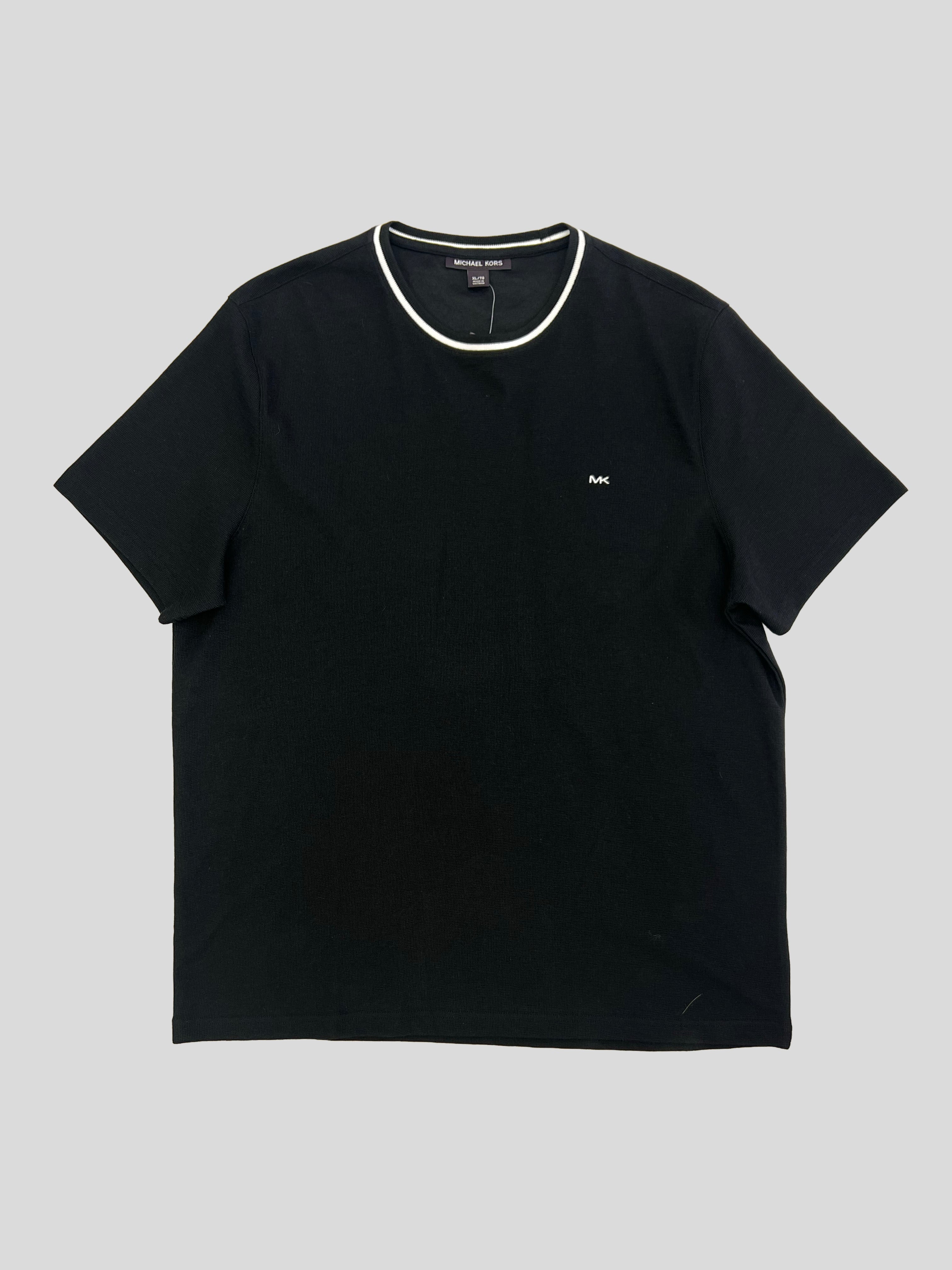Polera Michael Kors Sport logo bordado línea cuello ‘Negra’