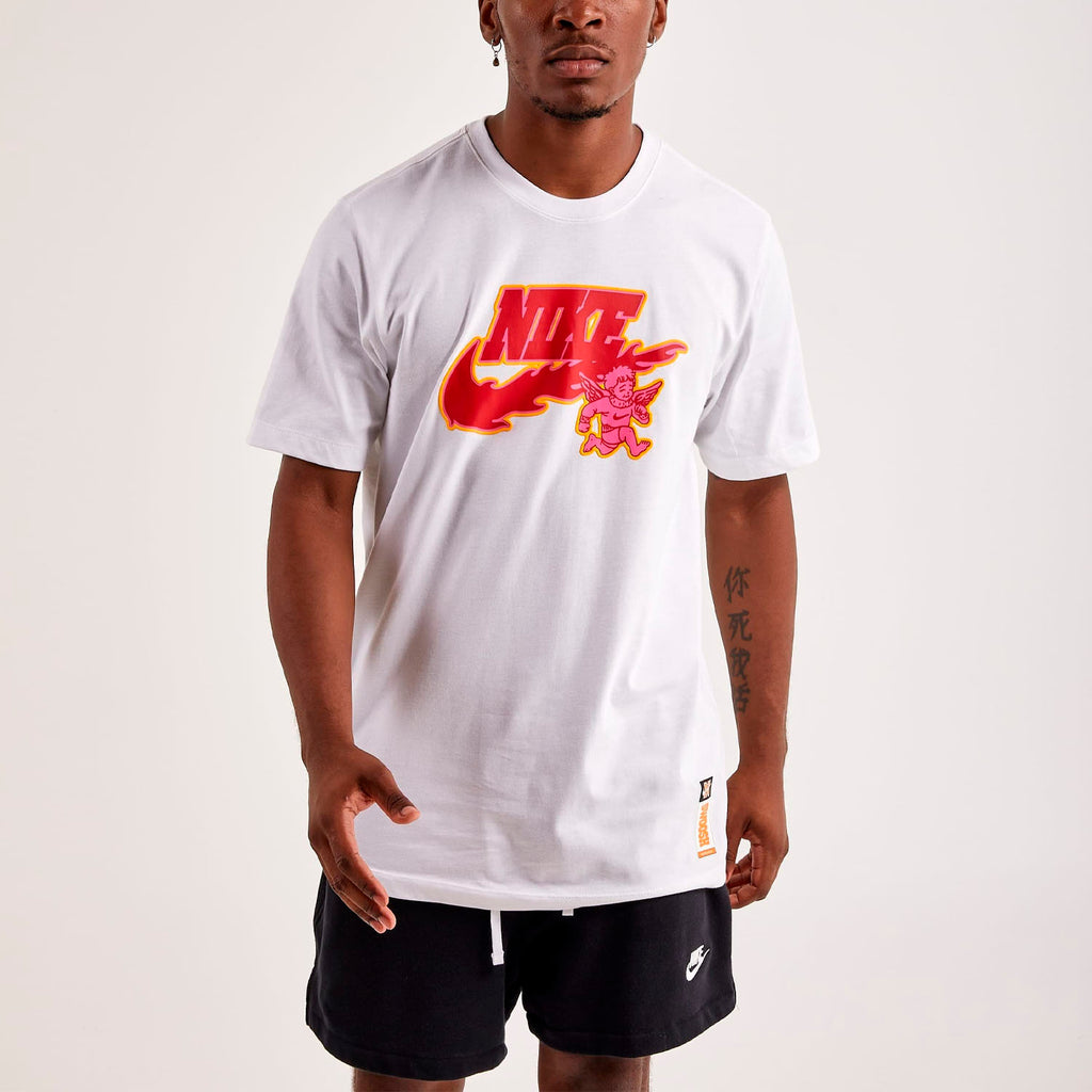Polera Nike Swoosh flame cupido  ‘Blanca’