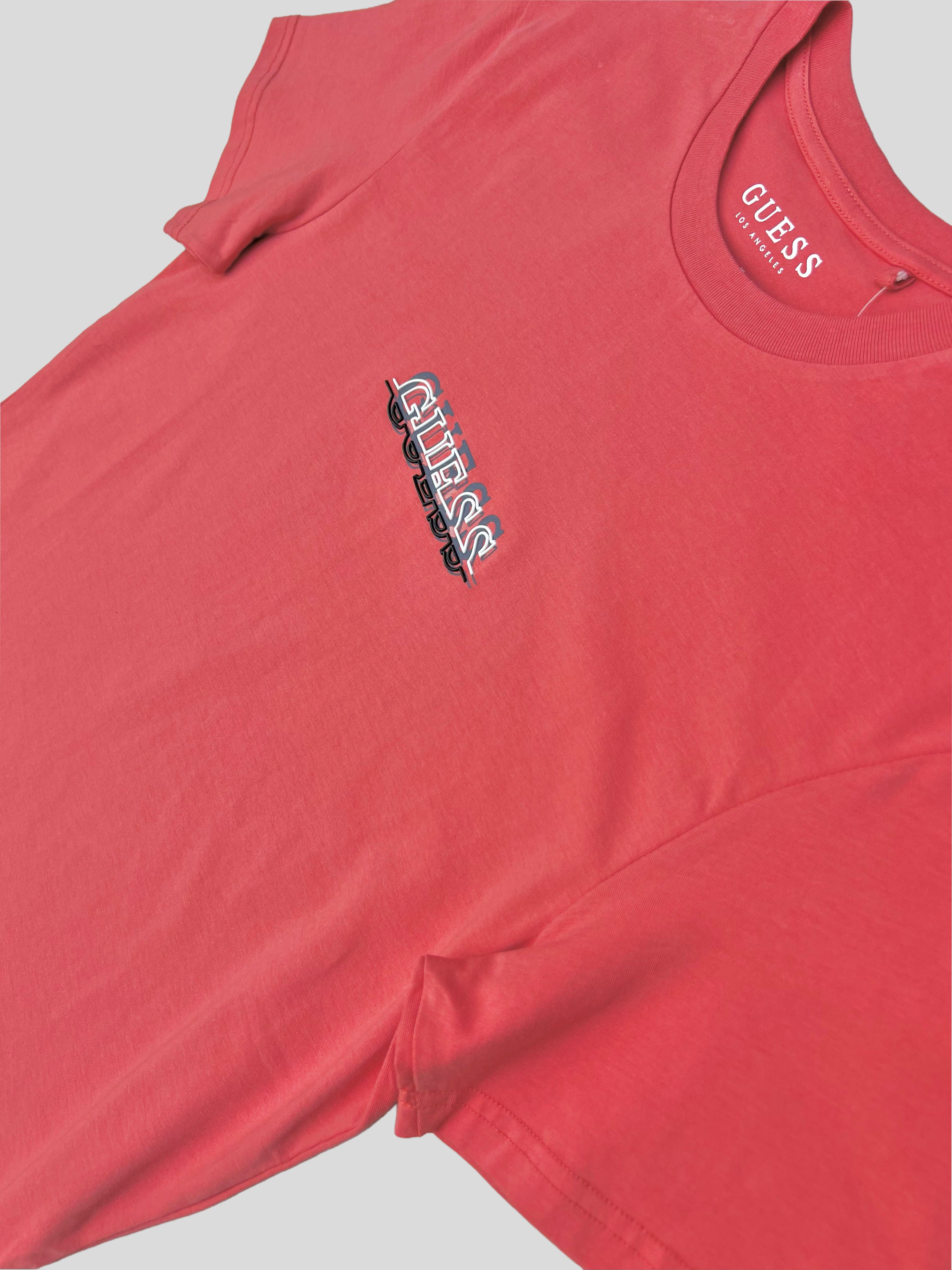 Polera Guess Logo 3D print front  ‘Rojo Coral’