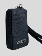 Tarjetero Guess C/cierre Letter Logo Monograma ‘Negro’
