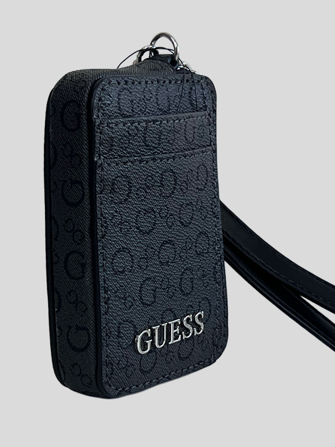 Tarjetero Guess C/cierre Letter Logo Monograma ‘Negro’
