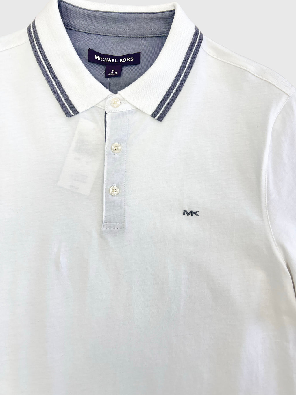 Polera Polo Michael Kors line hombro cuello  ‘Blanca’