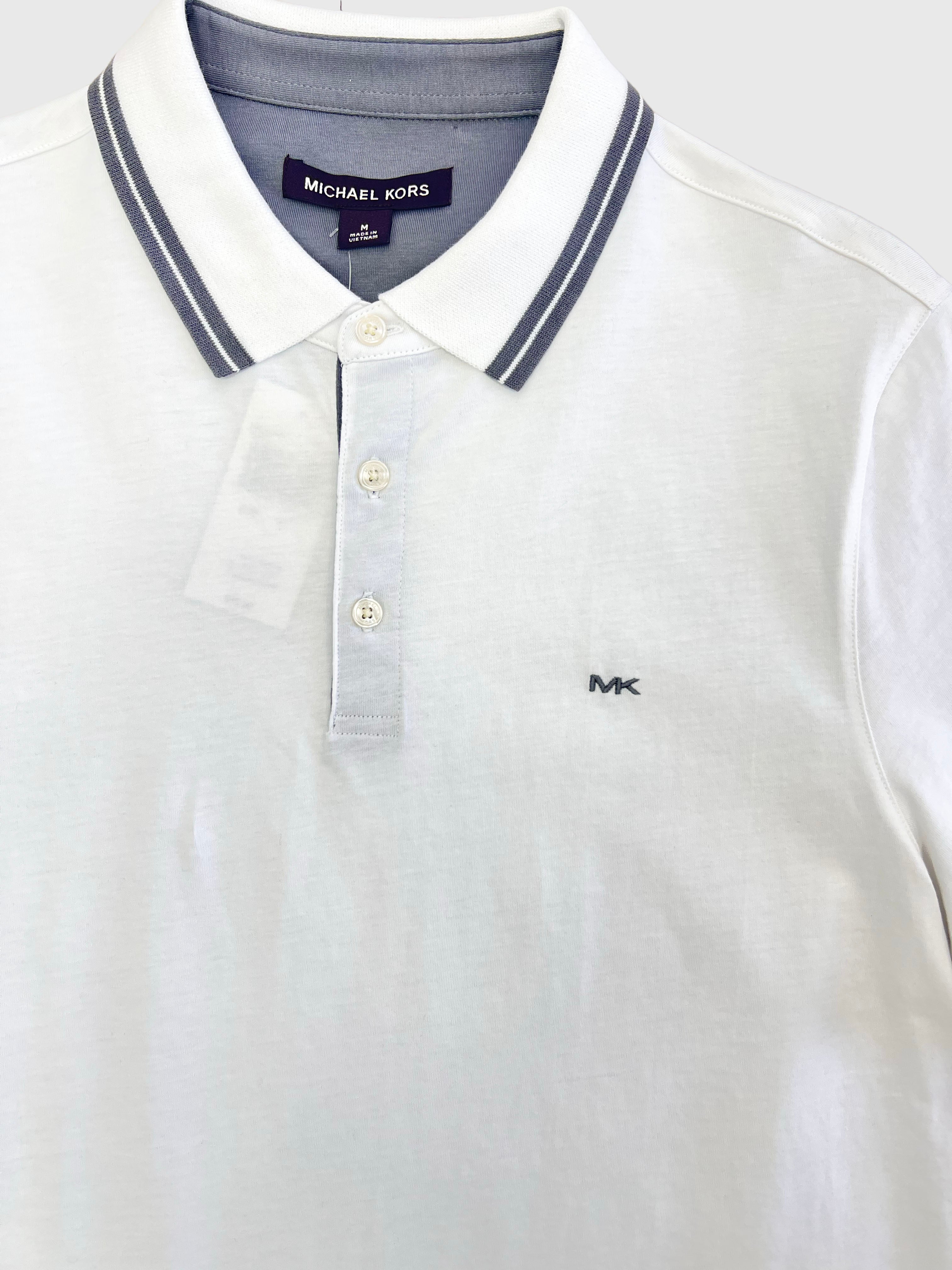 Polera Polo Michael Kors line hombro cuello  ‘Blanca’