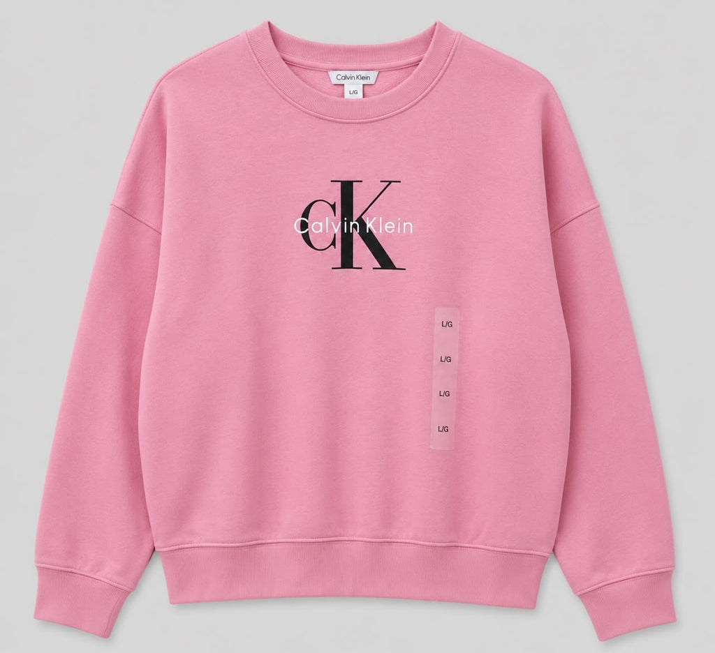 Poleron Crewneck Mujer Calvin Klein cerrado  'Rosado'