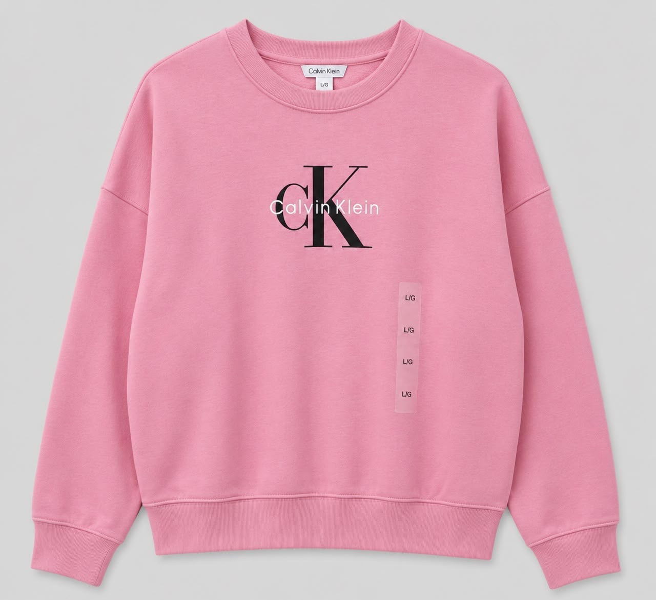 Poleron Crewneck Mujer Calvin Klein cerrado  'Rosado'
