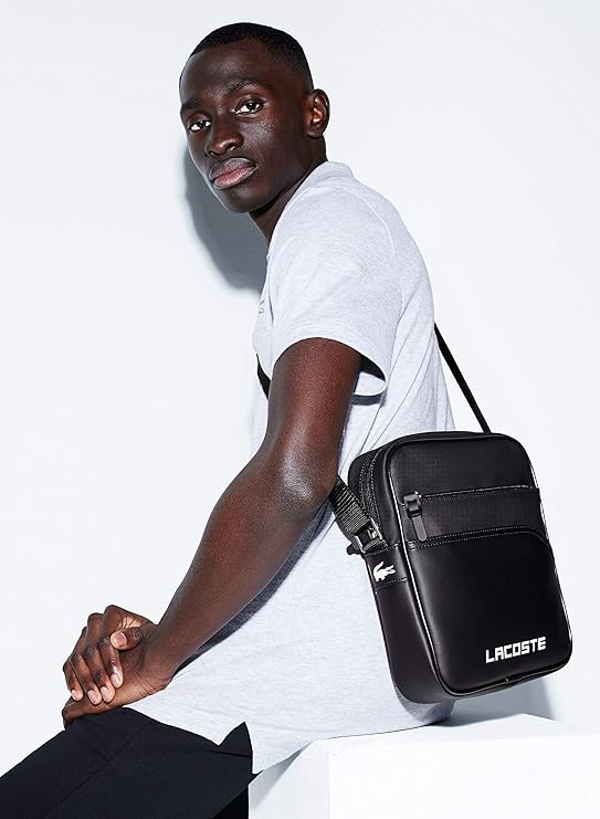 Bolso Crossbody Lacoste ecocuero 'negro'