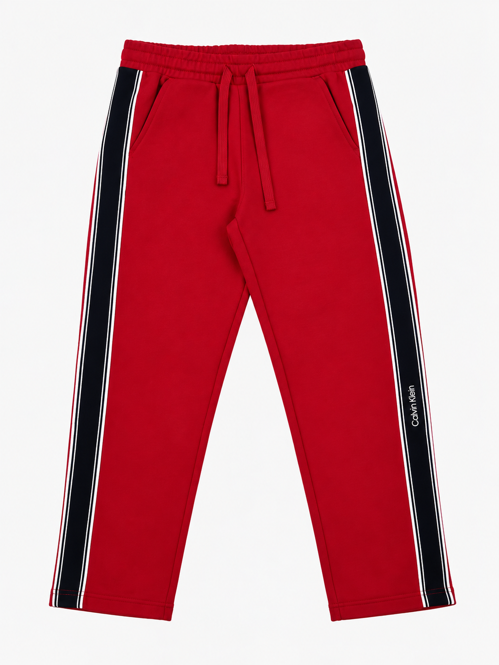 Pantalon Buzo Calvin Klein Franjas negras laterales 'Rojo'