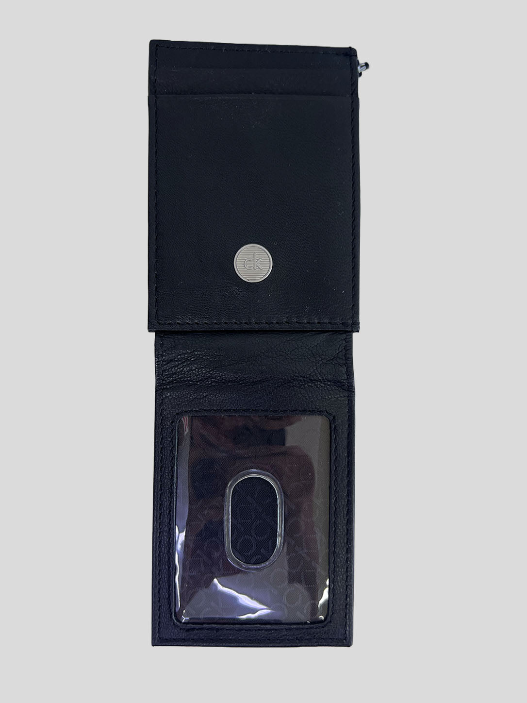 Tarjetero Calvin Klein  eco cuero Ck logo esférico ‘Negro’