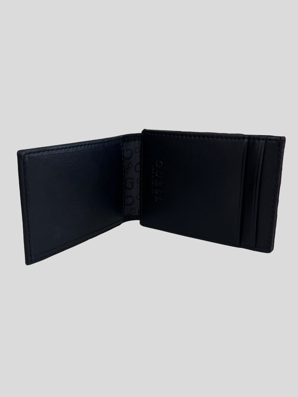 Tarjetero Guess eco cuero Logo relieve tricolor ‘Negro’