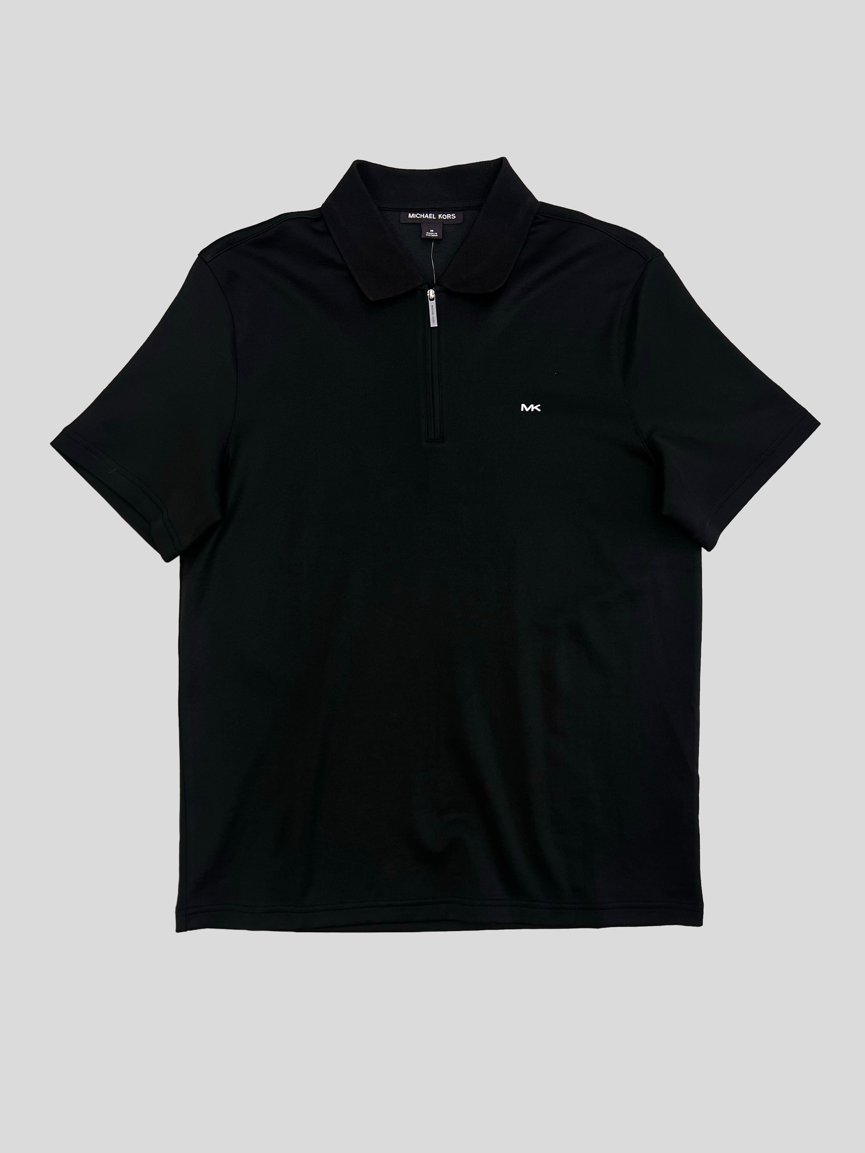 Polera Polo Michael Kors logo MK Sport c/cierre  ‘Negra’