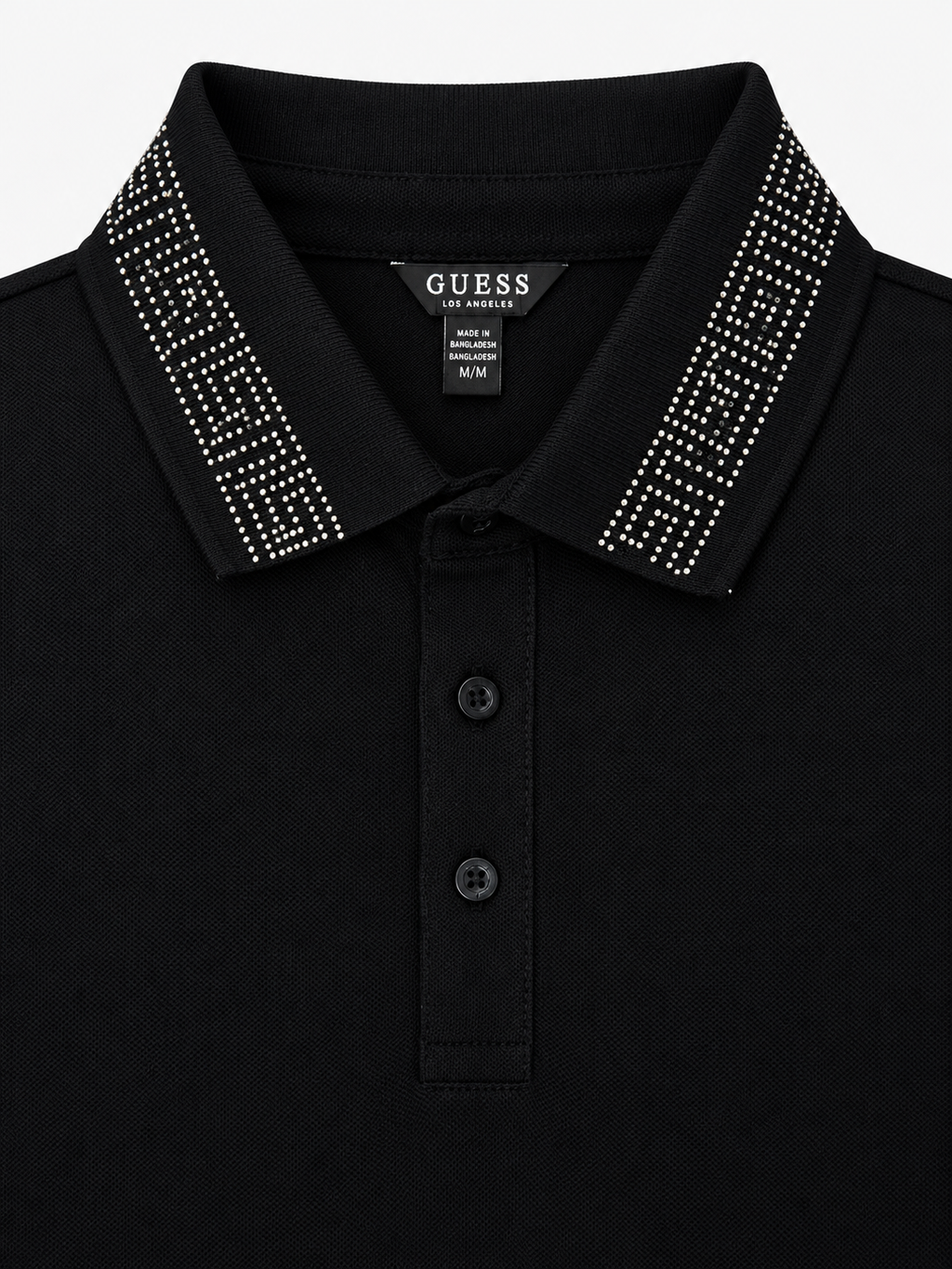 Polera Polo C/brillante en cuello ‘Negra’