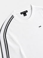 Polera Michael Kors Mk diseño lineal en Hombros ‘Blanca’