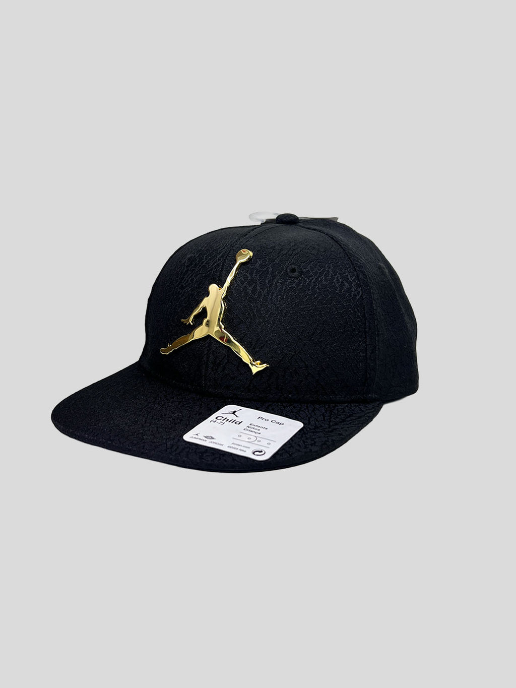 Gorra Jordan Jumpman Gold Snapback ‘Negra elephanprint’ Infantil