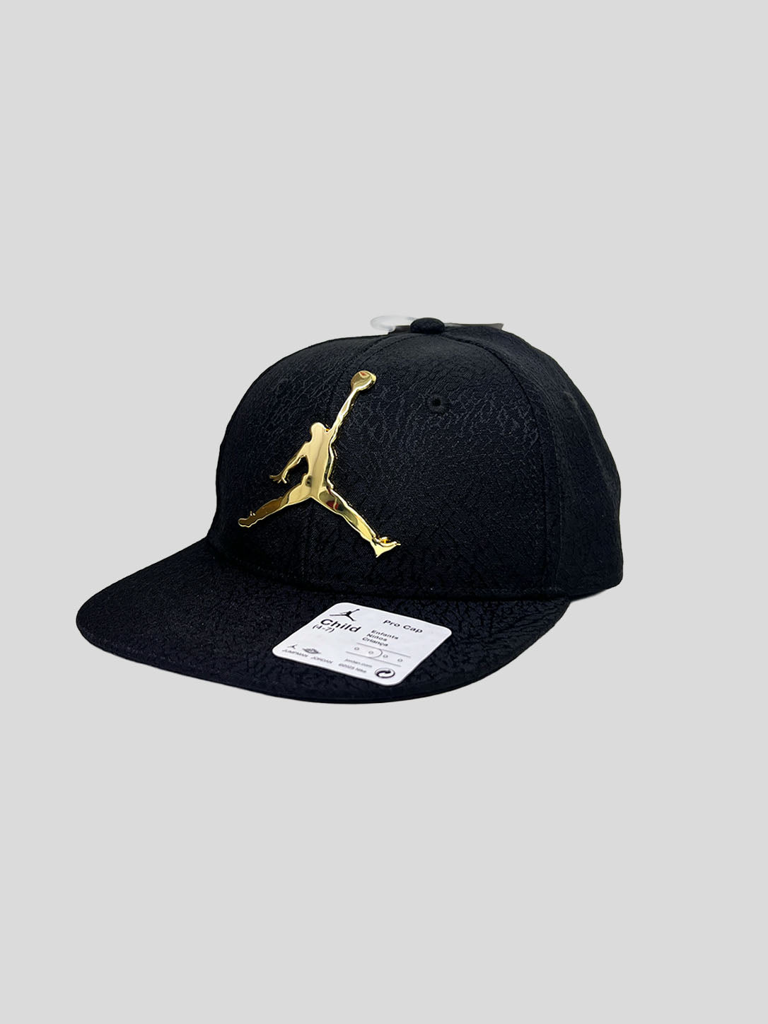 Gorra Jordan Jumpman Gold Snapback ‘Negra elephanprint’ Infantil