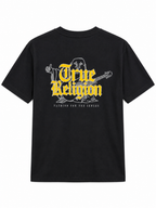 Polera True Religion FFS logo amarillo ‘Negra’