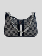 Cartera DKNY ‘Gris C/franja negra y blanca’