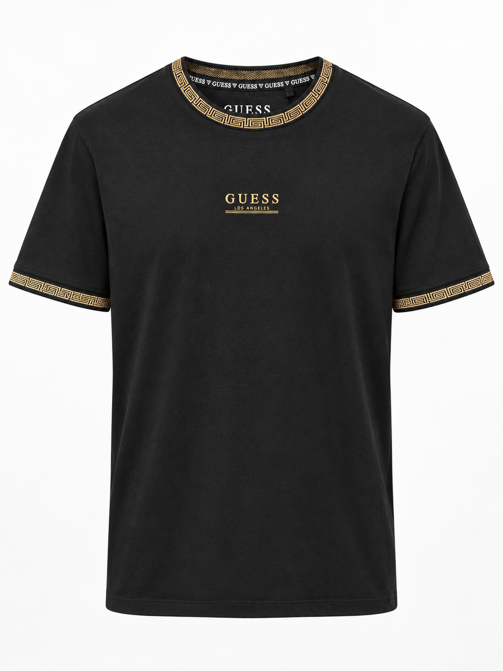 Polera Guess L.A diseño cuello dorado ‘Negra’