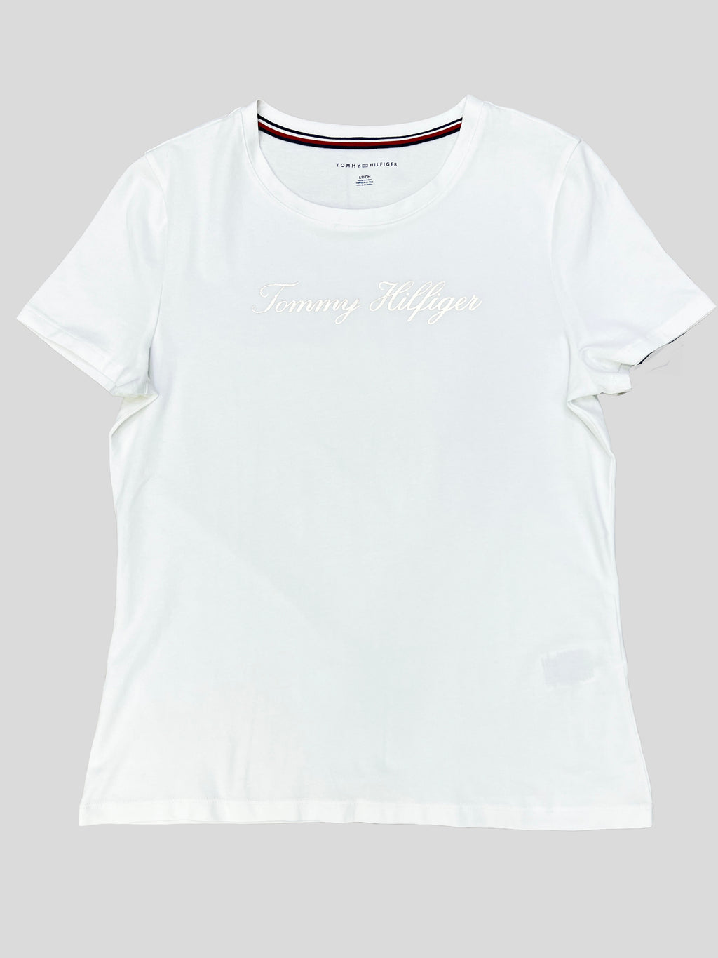 Polera Tommy Hilfiger Logo estampado dorado  ‘Blanca’